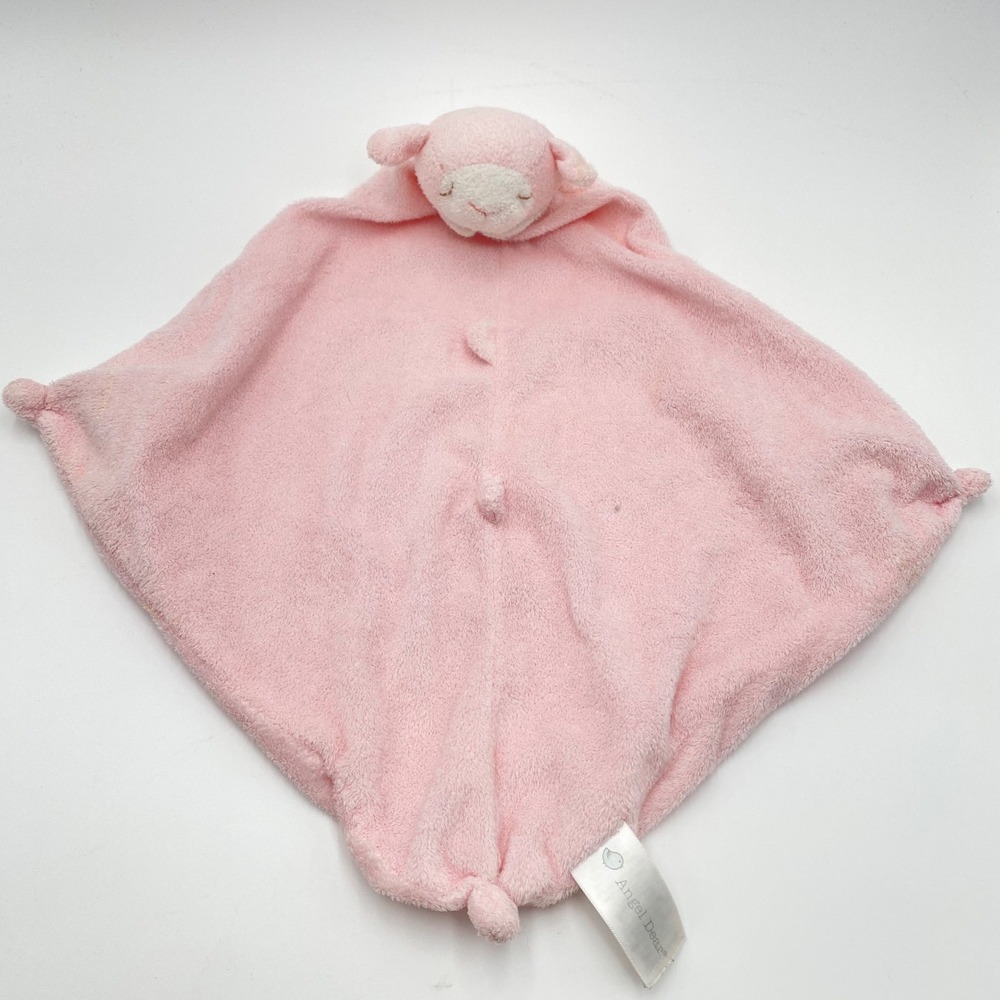Angel Dear Pink‎ Sheep Security Blanket Lovey Plush 16"